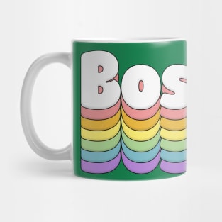 Boston // Retro Typography Design Mug